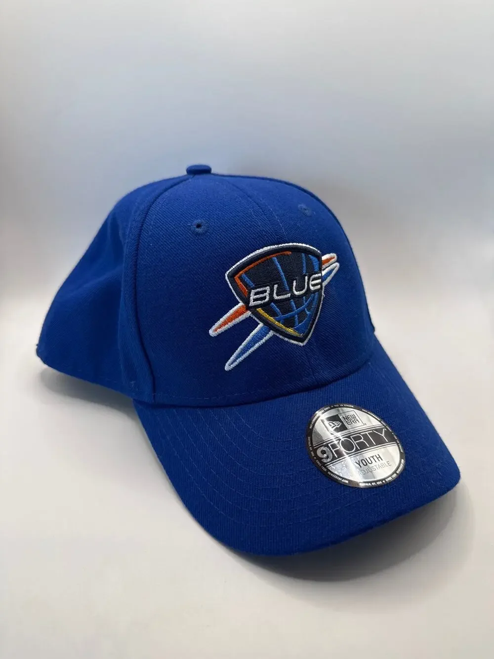 Oklahoma City Thunder BLUE New Era 9FORTY Youth Adjustable Hat Cap NBA